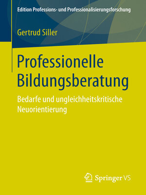cover image of Professionelle Bildungsberatung
